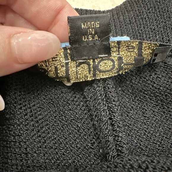 Vintage St John Basics Black Pocket Santana Knit Luxury High Rise Pants Size 10 - Picture 6 of 9